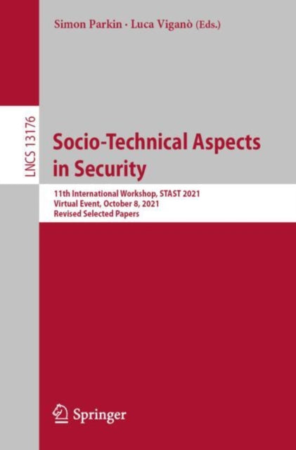 Book cover of: Socio-Technical Aspects in Security. By: Simon Parkin