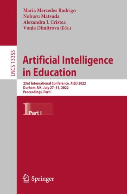 Book cover of: Artificial Intelligence  in Education. By: Maria Mercedes Rodrigo