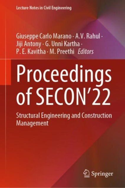 Book cover of: Proceedings of SECON'22. By: Giuseppe Carlo Marano