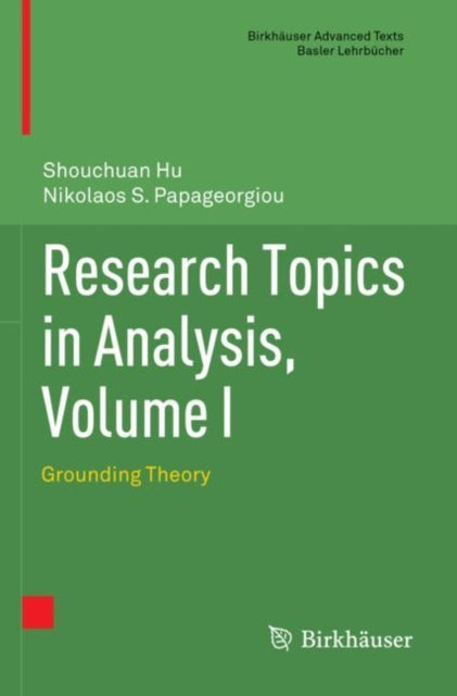 Book cover of: Research Topics in Analysis, Volume I. By: Shouchuan Hu