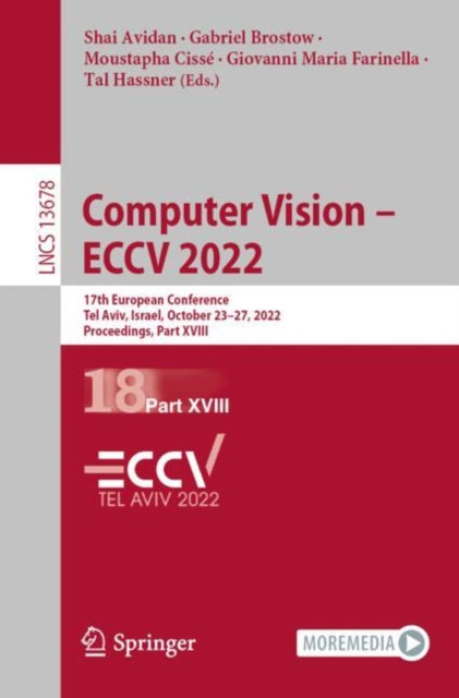 Book cover of: Computer Vision – ECCV 2022. By: Shai Avidan