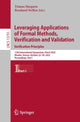 Book cover of: Leveraging Applications of Formal Methods, Verification and Validation. Verification Principles. By: Tiziana Margaria