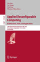Book cover of: Applied Reconfigurable Computing. Architectures, Tools, and Applications. By: Lin Gan