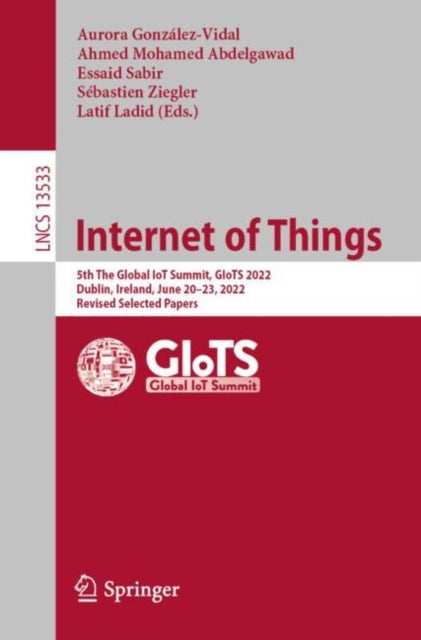 Book cover of: Internet of Things. By: Aurora González-Vidal