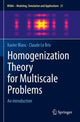 Book cover of: Homogenization Theory for Multiscale Problems. By: Xavier Blanc