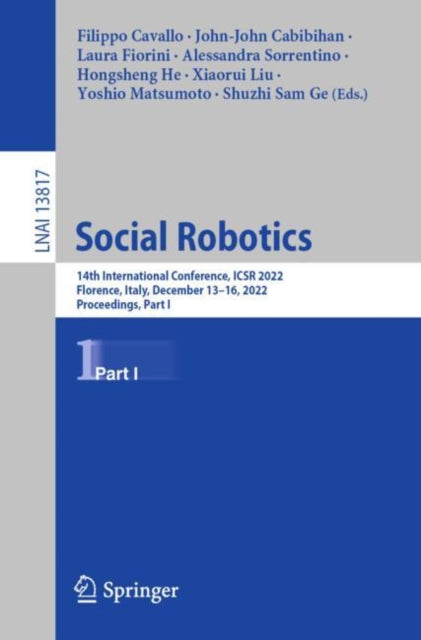 Book cover of: Social Robotics. By: Filippo Cavallo
