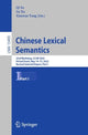 Book cover of: Chinese Lexical Semantics. By: Qi Su
