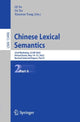 Book cover of: Chinese Lexical Semantics. By: Qi Su