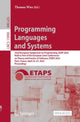 Book cover of: Programming Languages and Systems. By: Thomas Wies