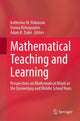 Book cover of: Mathematical Teaching and Learning. By: Katherine M. Robinson