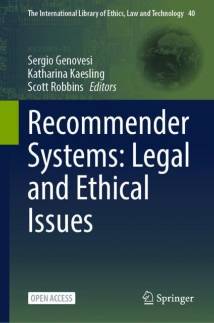 Book cover of: Recommender Systems: Legal and Ethical Issues. By: Sergio Genovesi