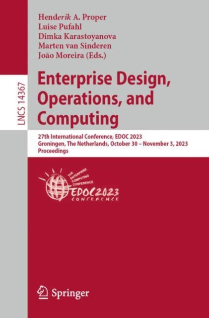 Book cover of: Enterprise Design, Operations, and Computing. By: Dimka Karastoyanova
