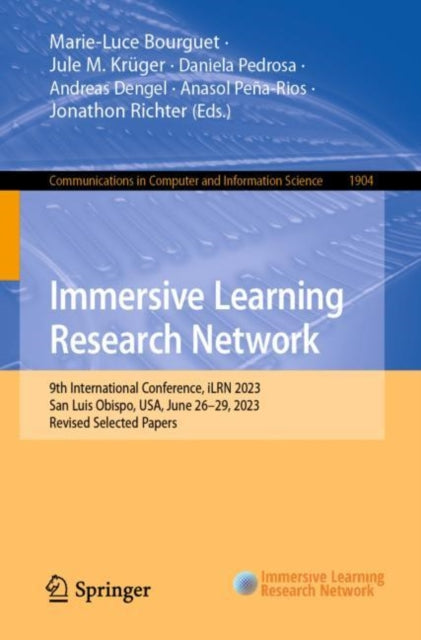Book cover of: Immersive Learning Research Network. By: Marie-Luce Bourguet
