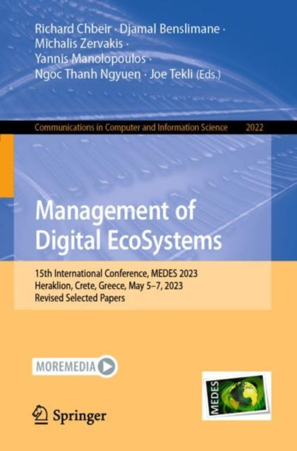 Book cover of: Management of Digital EcoSystems. By: Richard Chbeir
