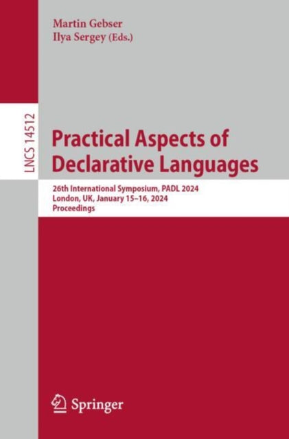 Book cover of: Practical Aspects of Declarative Languages. By: Martin Gebser