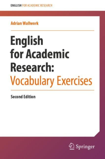 Book cover of: English for Academic Research:  Vocabulary Exercises. By: Adrian Wallwork