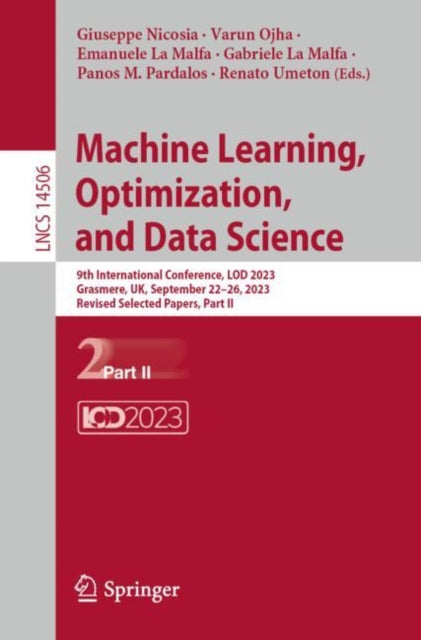 Book cover of: Machine Learning, Optimization, and Data Science. By: Giuseppe Nicosia