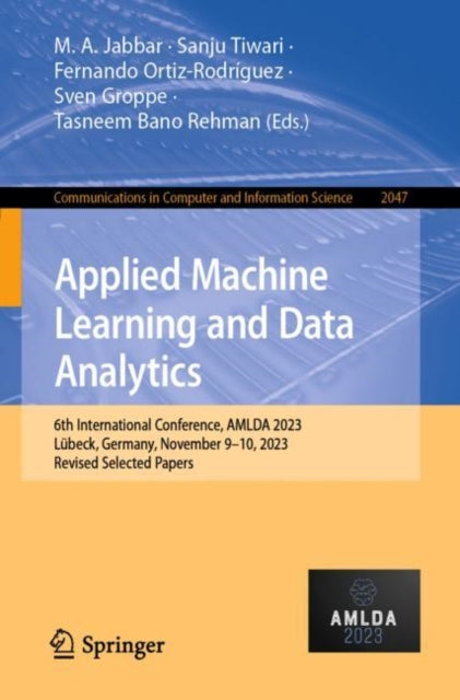 Book cover of: Applied Machine Learning and Data Analytics. By: Jabbar, M. A.
