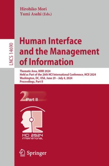 Book cover of: Human Interface and the Management of Information. By: Hirohiko Mori