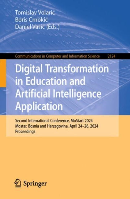 Book cover of: Digital Transformation in Education and Artificial Intelligence Application. By: Boris Crnokić