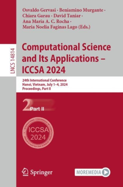 Book cover of: Computational Science and Its Applications – ICCSA 2024. By: Osvaldo Gervasi