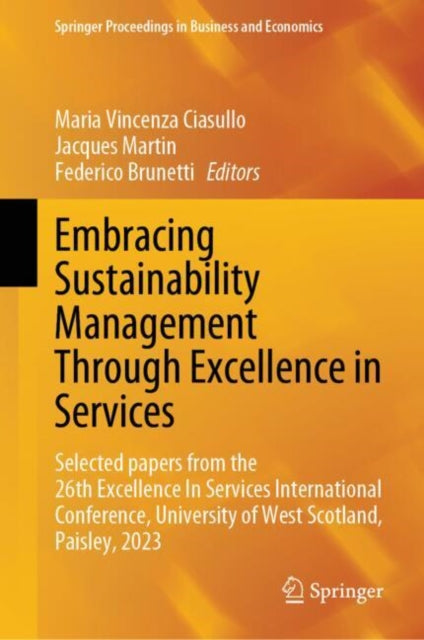 Book cover of: Embracing Sustainability Management Through Excellence in Services. By: Maria Vincenza Ciasullo