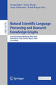 Book cover of: Natural Scientific Language Processing and Research Knowledge Graphs. By: Georg Rehm