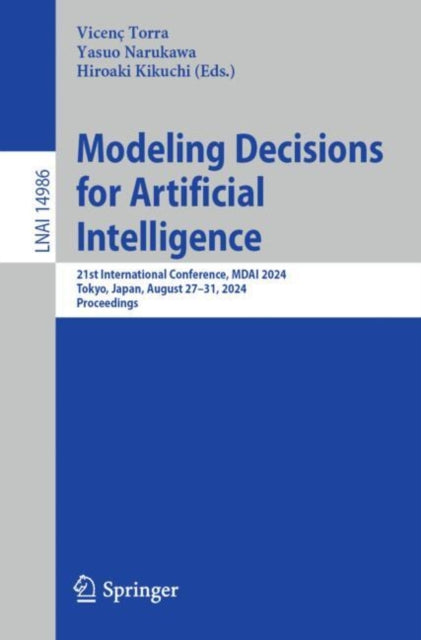 Book cover of: Modeling Decisions for Artificial Intelligence. By: Yasuo Narukawa