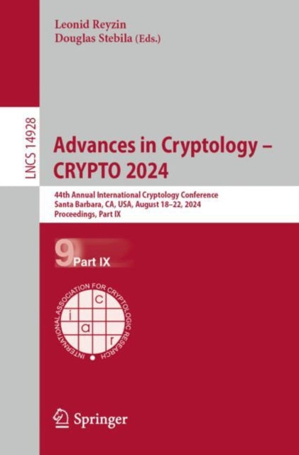 Book cover of: Advances in Cryptology – CRYPTO 2024. By: Leonid Reyzin