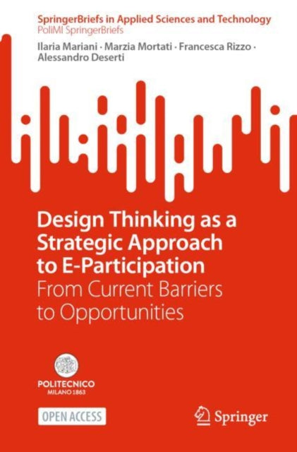 Book cover of: Design Thinking as a Strategic Approach to E-Participation. By: Ilaria Mariani