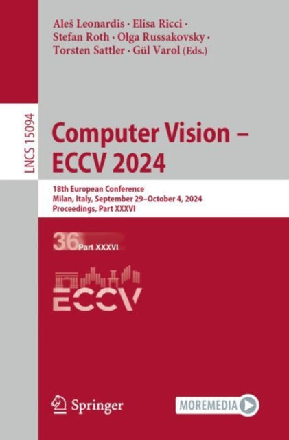 Book cover of: Computer Vision – ECCV 2024. By: Ales Leonardis