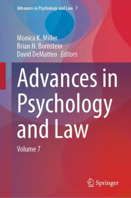Book cover of: Advances in Psychology and Law. By: Monica K. Miller