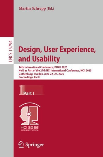 Book cover of: Design, User Experience, and Usability