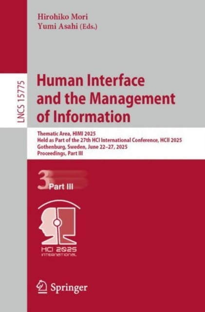 Book cover of: Human Interface and the Management of Information