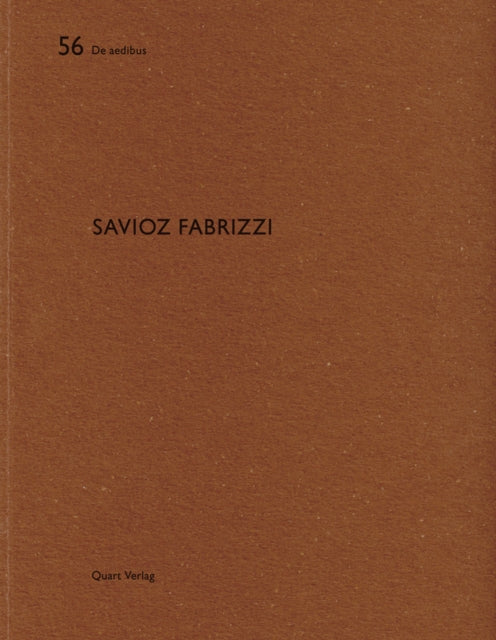 Book cover of: Savioz Fabrizzi: De aedibus