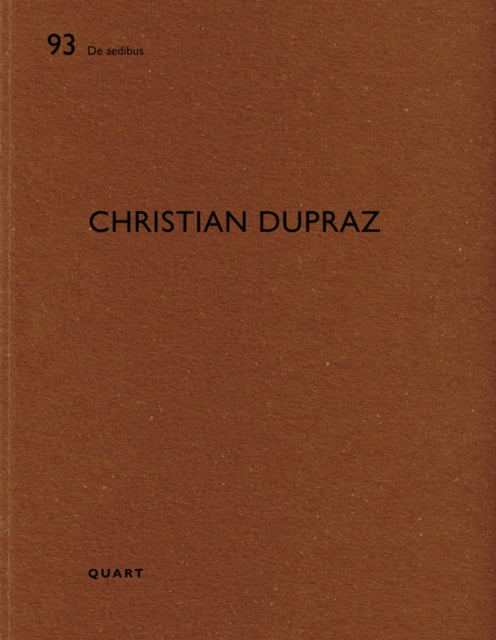 Book cover of: Christian Dupraz. By: Heinz Wirz