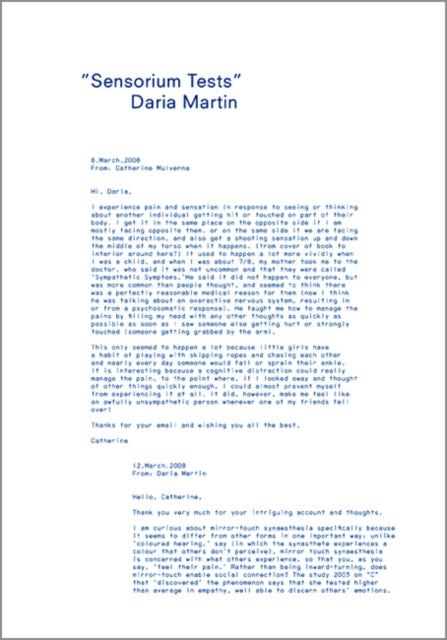 Daria Martin: Sensorium Tests