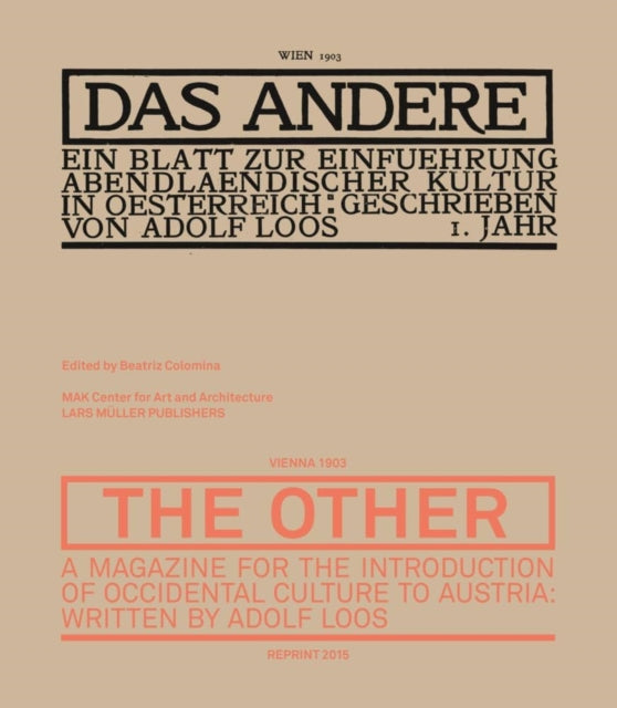 Book cover of: Das Andere. By: Adolf Loos