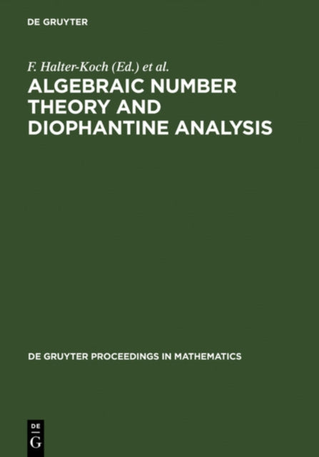 Book cover of: Algebraic Number Theory and Diophantine Analysis