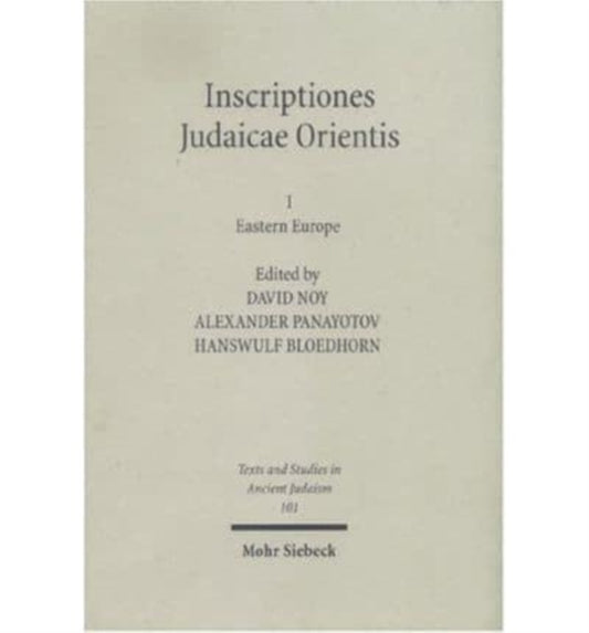 Book cover of: Inscriptiones Judaicae Orientis. By: David Noy