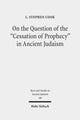 Book cover of: On the Question of the "Cessation of Prophecy" in Ancient Judaism. By: L. Stephen Cook
