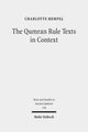 Book cover of: Qumran Rule Texts in Context. By: Charlotte Hempel