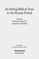 Book cover of: On Dating Biblical Texts to the Persian Period. By: Richard J. Bautch