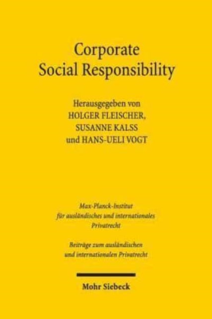 Book cover of: Corporate Social Responsibility. By: Holger Fleischer