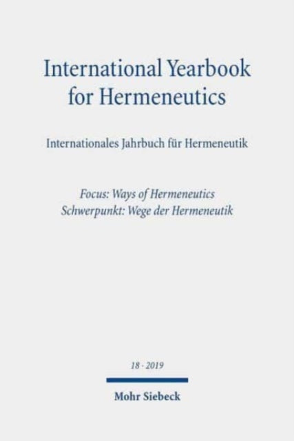 Book cover of: International Yearbook for Hermeneutics/Internationales Jahrbuch fur Hermeneutik. By: Günter Figal