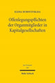 Book cover of: Offenlegungspflichten der Organmitglieder in Kapitalgesellschaften. By: Elena Dubovitskaya