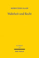 Book cover of: Wahrheit und Recht. By: Björnstjern Baade