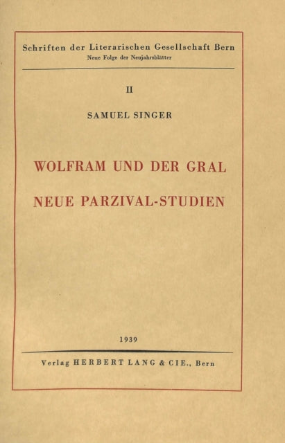 Book cover of: Wolfram und der Gral. By: Samuel Singer