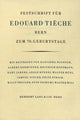 Book cover of: Festschrift fuer Edouard Tieche. By: Literarische Gesellschaft Bern