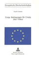 Book cover of: Einige Bedingungen fuer Urteile ueber Voelker